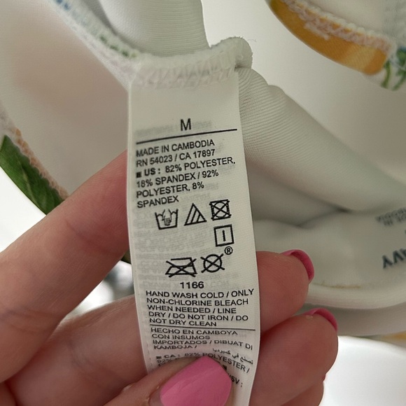 Old Navy Citrus Floral One Piece Swimsuit - White, Yellow, Blue - Picture 6 of 6